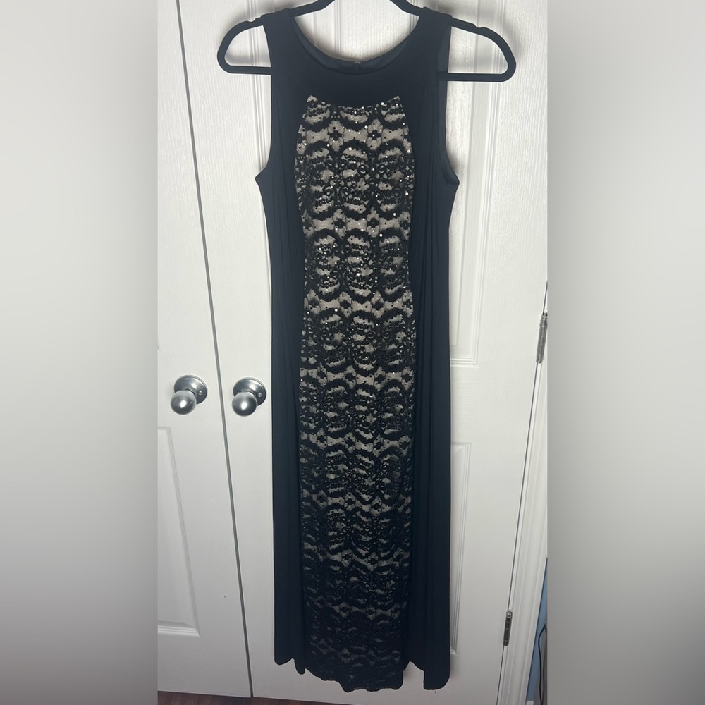 Floor length black gown
